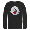 Men's Nintendo Mario Boo Ghost Smile  Adult Long Sleeve Shirt
