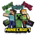 Men's Minecraft Create Survive Explore Alex and Steve  Adult T-Shirt