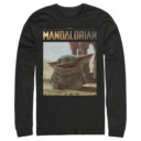 Men&#039;s Star Wars: The Mandalorian The Child Scene  Adult Long Sleeve Shirt