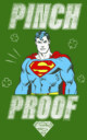 Men's Superman St. Patrick's Day Pinch Proof Man of Steel  Adult T-Shirt