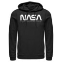 Men's NASA Text Simple Logo  Adult Pull Over Hoodie