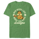 Men's Garfield St. Patrick's Day Who needs Luck when You have Lasagna  Adult T-Shirt