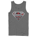 Men's Superman Logo Grunge  Adult Tank Top