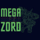 Men's Power Rangers Megazord Outline  Adult T-Shirt