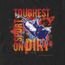 Men's Professional Bull Riders Toughest Sport on Dirt Paint Splatter  Adult T-Shirt