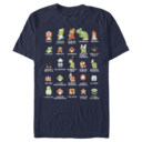 Men's Nintendo Super Mario Bros Character Guide  Adult T-Shirt