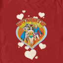 Men's Wonder Woman Happy Mother's Day Heart  Adult T-Shirt