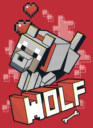 Men's Minecraft Wolf  Adult T-Shirt