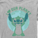 Men's Lilo & Stitch I Heart Our Planet  Adult Long Sleeve Shirt
