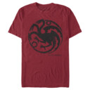 Men's Game of Thrones Targaryen Dragon Symbol Cardinal  Adult T-Shirt