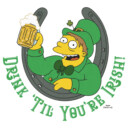Men's The Simpsons St. Patrick's Day Barney Drink 'Til You're Irish!  Adult T-Shirt