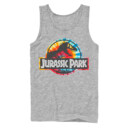Men's Jurassic Park Groovy Tie-Dye Logo  Adult Tank Top