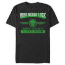 Men's Marvel St. Patrick's Day Black Panther Who Needs Luck  Adult T-Shirt