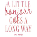 Men's Emily in Paris A Little Bonjour Goes a Long Way  Adult T-Shirt