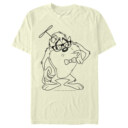 Men's Looney Tunes Taz Glasses Big Face Drawing  Adult T-Shirt
