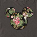 Men's Mickey & Friends Floral Face  Adult T-Shirt