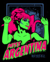 Men's Beetlejuice Neon Miss Argentina  Adult T-Shirt