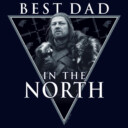 Men's Game of Thrones Ned Stark Best Dad in the North  Adult T-Shirt