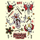 Men's Stranger Things Hellfire Club Icon Collage  Adult T-Shirt