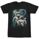 Men's Lost Gods Three Astronauts in Space  Adult T-Shirt