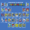 Men's Nintendo Periodic Table of Super Mario  Adult Pull Over Hoodie