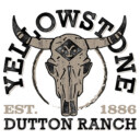 Men's Yellowstone Cow Skull Dutton Ranch Est. 1886  Adult T-Shirt