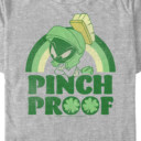Men's Looney Tunes St. Patrick's Day Marvin the Martian Pinch Proof  Adult T-Shirt