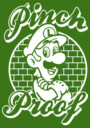 Men's Nintendo Super Mario St. Patrick's Day Pinch Proof Luigi Retro  Adult T-Shirt