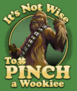Men's Star Wars St. Patrick's Day It's Not Wise To Pinch A Wookie  Adult T-Shirt