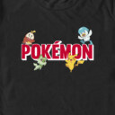 Men's Pokemon Logo Characters  Adult T-Shirt