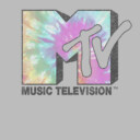 Men's MTV Tie Dye Block Logo  Adult T-Shirt
