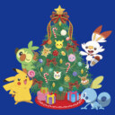 Men's Pokemon Christmas Tree Friends  Adult Sweatshirt