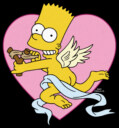 Men's The Simpsons Valentine's Day Cupid Bart  Adult T-Shirt