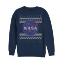 Men's NASA Ugly Christmas Logo Print  Adult Sweatshirt