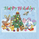 Men's Pokemon Happy Holidays Crew  Adult T-Shirt