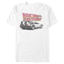 Men's Back to the Future DeLorean Cartoon  Adult T-Shirt