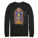 Men's Nintendo Legend of Zelda Stained Glass  Adult Long Sleeve Shirt