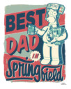 Men's The Simpsons Father's Day Homer Simpson Best Dad in Springfield  Adult T-Shirt