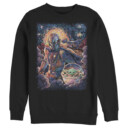 Men's Star Wars: The Mandalorian Starry Night Best Friend Portrait  Adult Sweatshirt