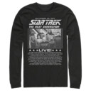 Men's Star Trek: The Next Generation Concert Poster  Adult Long Sleeve Shirt