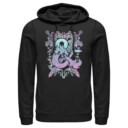 Men&#039;s Dungeons &amp; Dragons Pastel Rainbow Sword &amp; Fire Logo  Adult Pull Over Hoodie