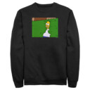 Men's The Simpsons Homer Disappearing into the Bush, Nothing to See here  Adult Sweatshirt