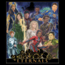 Men's Marvel Eternals Watercolor Poster  Adult Tank Top