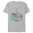 Men's DC League of Super-Pets Metropolis Skyline Outline  Adult T-Shirt