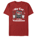 Men's Batman Catwoman My Cat is My Valentine  Adult T-Shirt