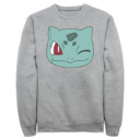 Men's Pokemon Bulbasaur Wink Face  Adult Sweatshirt