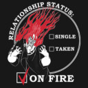 Men's Hercules Hades Valentine's Day Status, ON FIRE!  Adult Long Sleeve Shirt