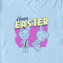 Men's The Flintstones Pebbles and Bamm-Bamm Happy Easter  Adult T-Shirt