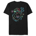 Men's The Little Mermaid Ariel Neon Light Print  Adult T-Shirt