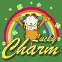 Men's Garfield St. Patrick's Day Lucky Charm  Adult T-Shirt